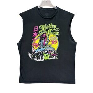 Motley Crue Japan Tour 87 Muscle Tee American Classics Black Mens Large Tank Top
